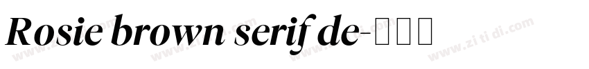 Rosie brown serif de字体转换